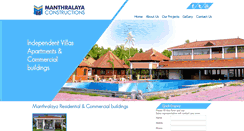 Desktop Screenshot of manthralayaconstructions.in